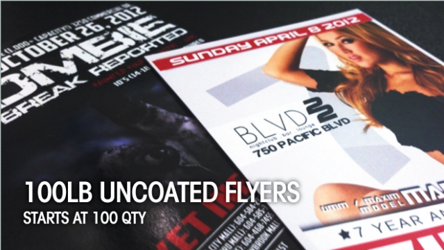 100lb Uncoated Postcards